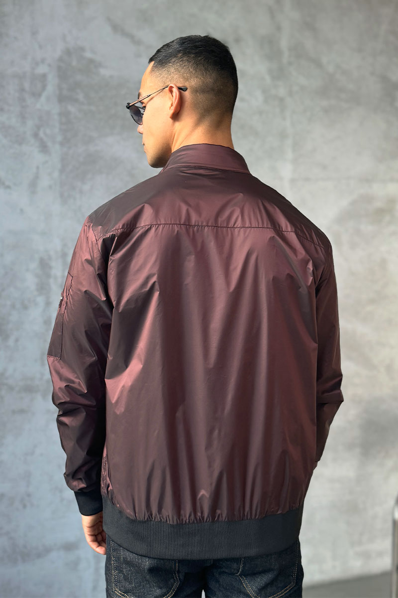 Prada Двусторонняя ветровка logo-plaque - Red / Black 