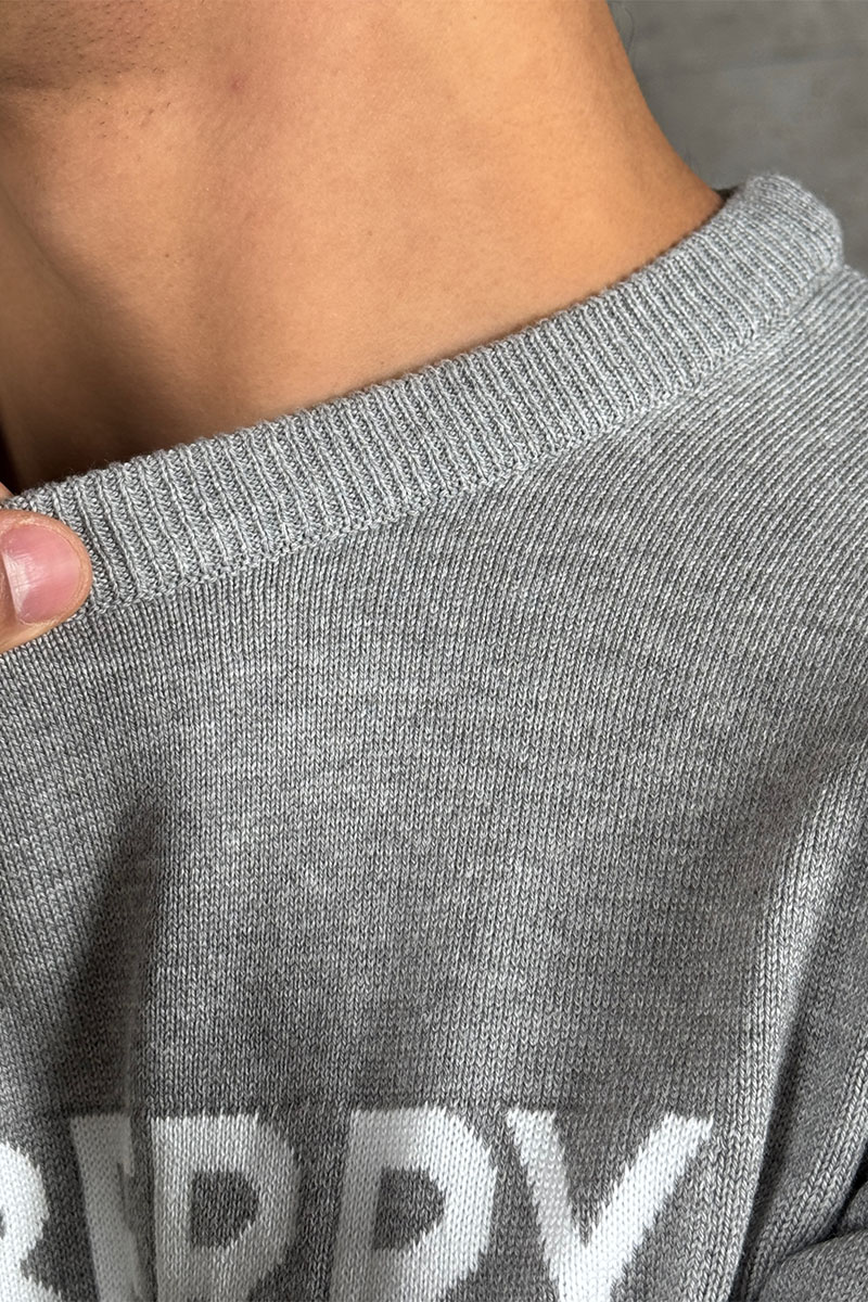 Burberry Мужской джемпер logo-intarsia - Grey