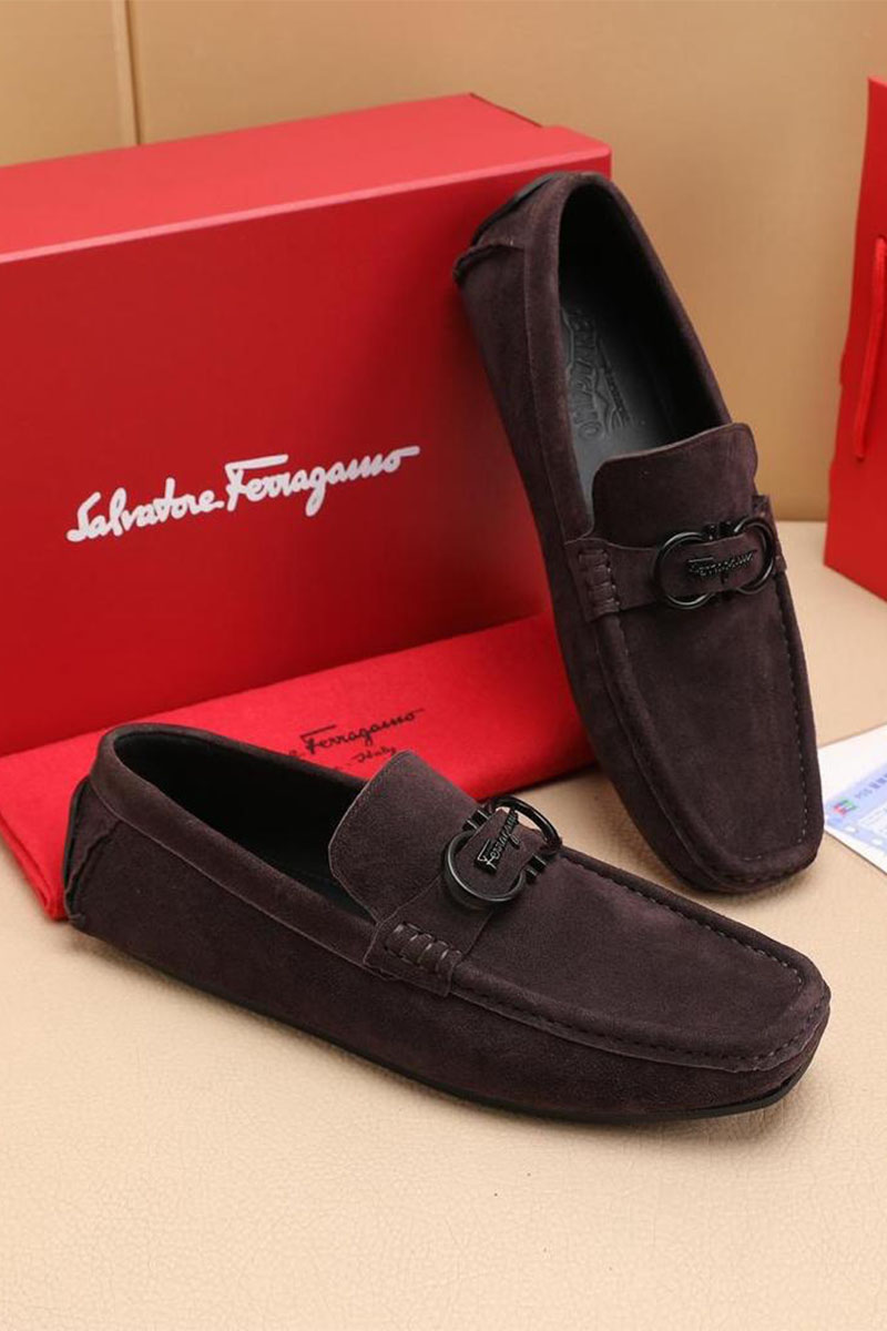 Salvatore Ferragamo Мужские замшевые мокасины 