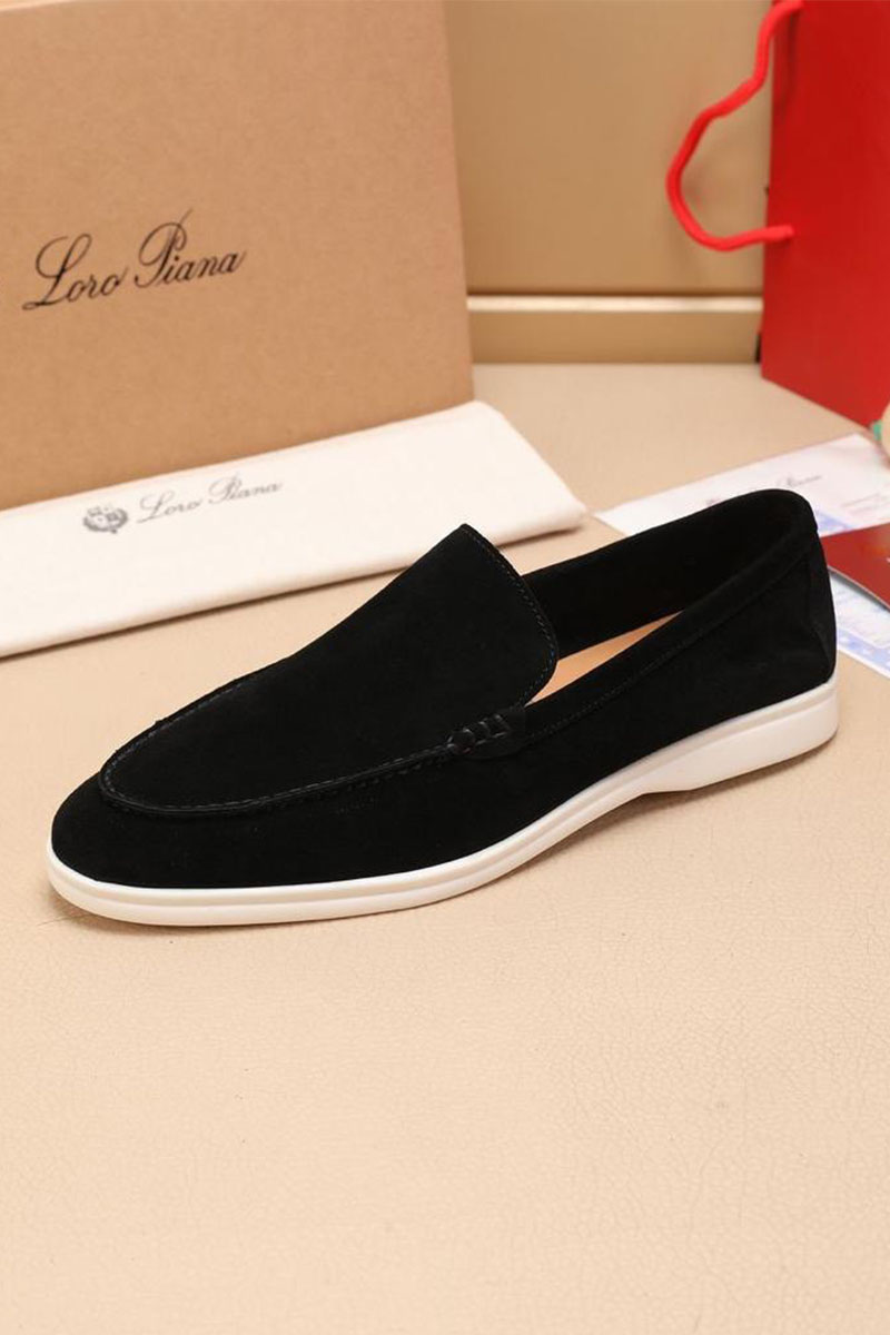 Loro Piana Мужские замшевые лоферы Summer Walk