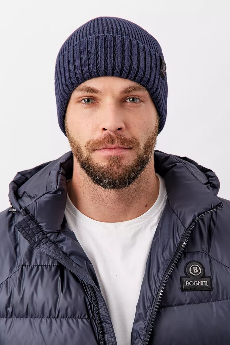 Bogner Шапка на флисе ribbed - Navy 