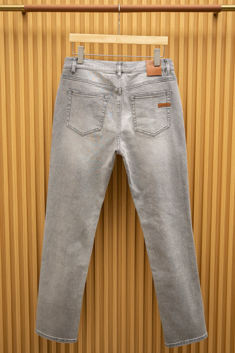 Zegna Мужские джинсы серого цвета Premium