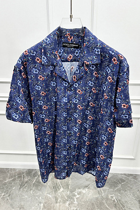 Мужская синяя рубашка floral-print 