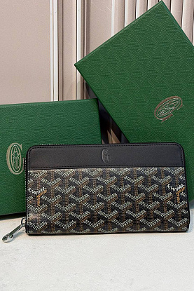 Кожаное портмоне Goyard Matignon GM premium 20x11x2.3 см