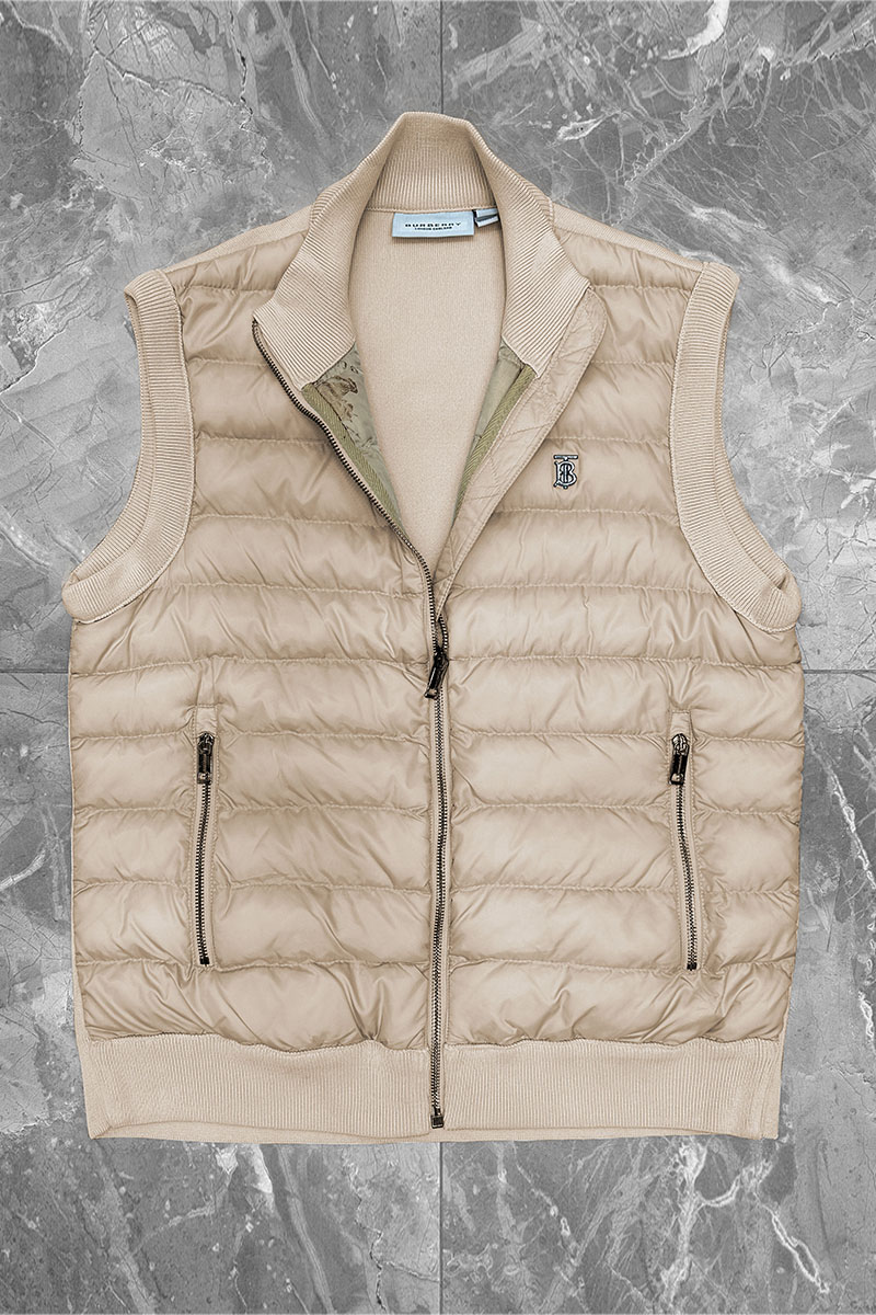 Burberry Мужской жилет TB metallic logo - Beige