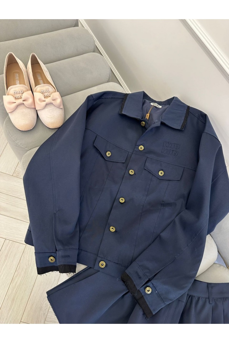 MIU MIU Женский синий костюм