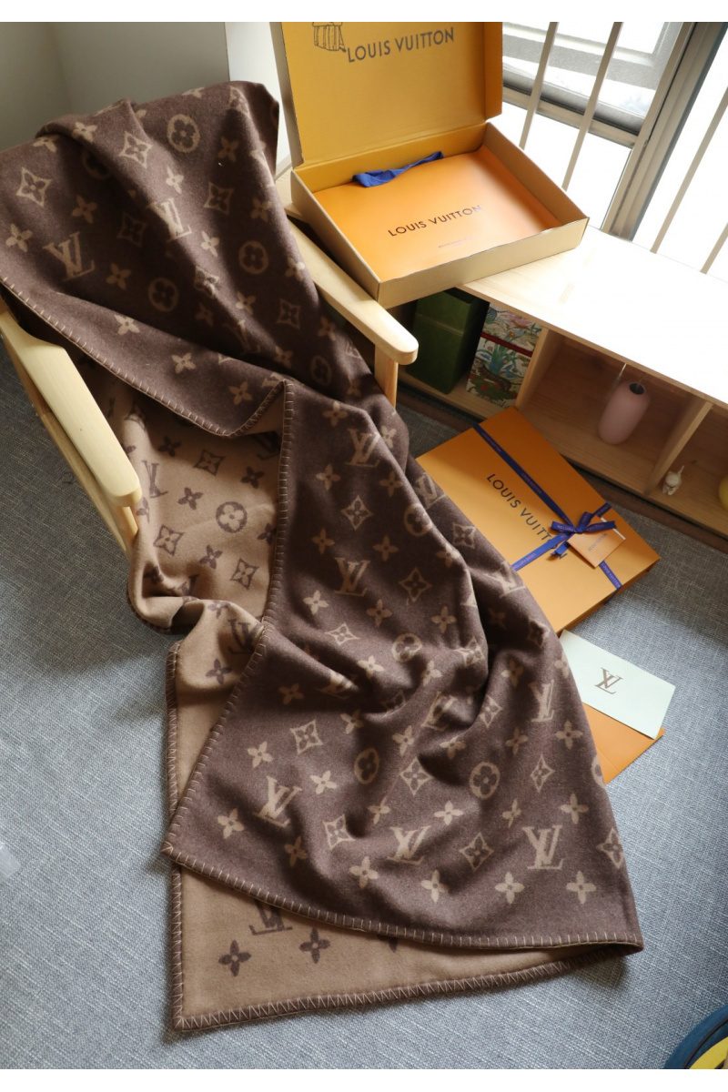 Lоuis Vuittоn Плед Neo Monogram premium 140x180 см - Brown