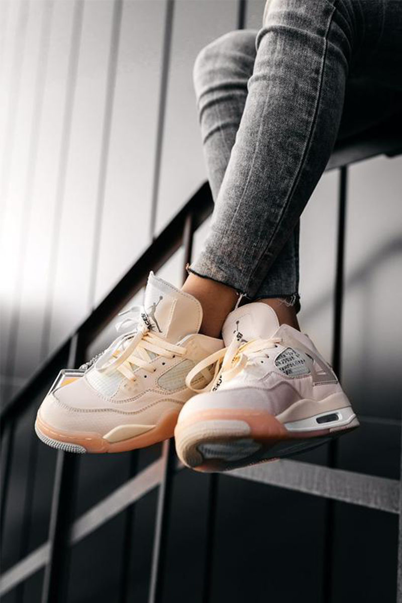 Nike AJ4 Retro x Off White Sail