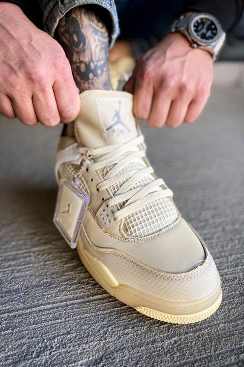 Nike Кроссовки AJ4 Retro x Off-White "Sail"