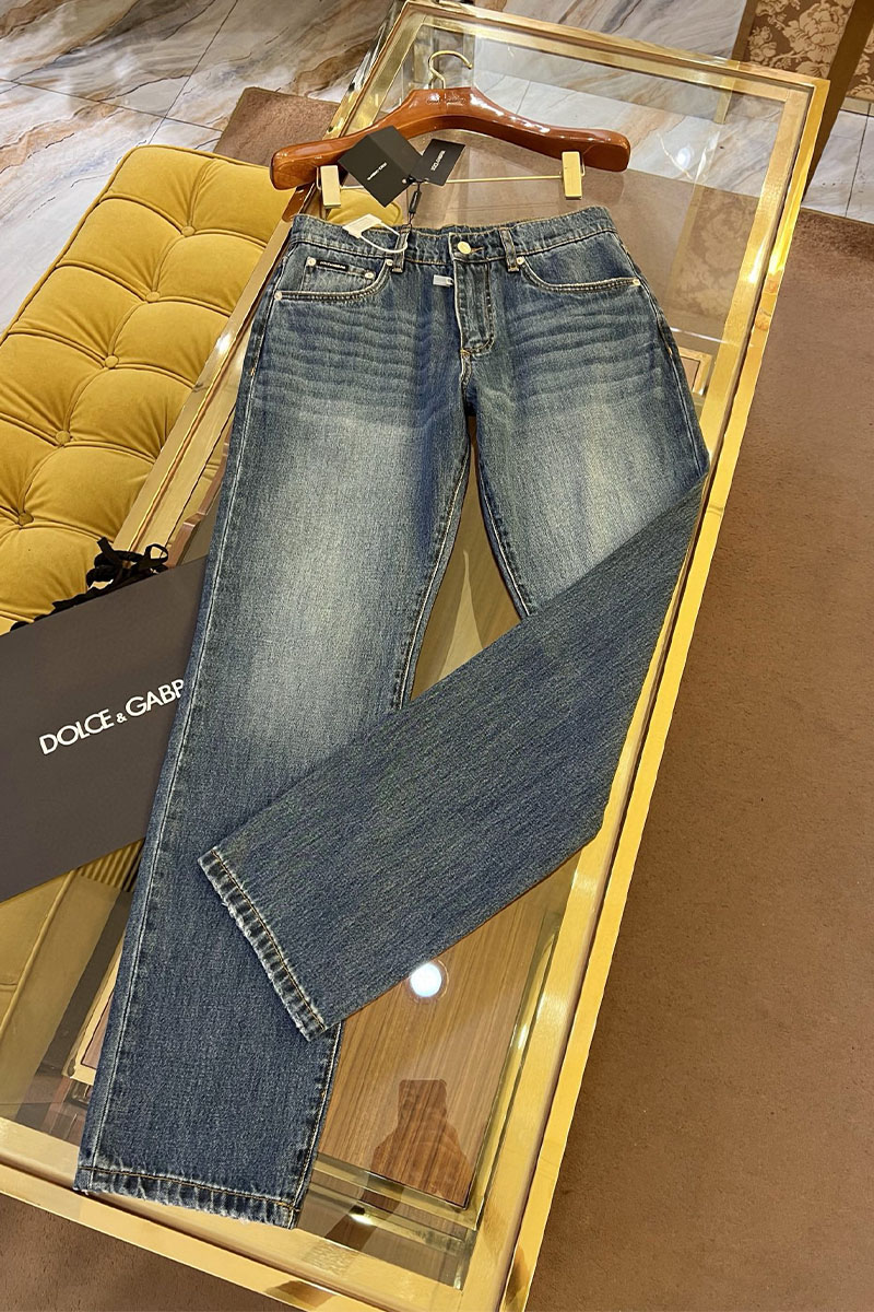 Dоlсе & Gаbbаnа Мужские синие джинсы classic fit Premium