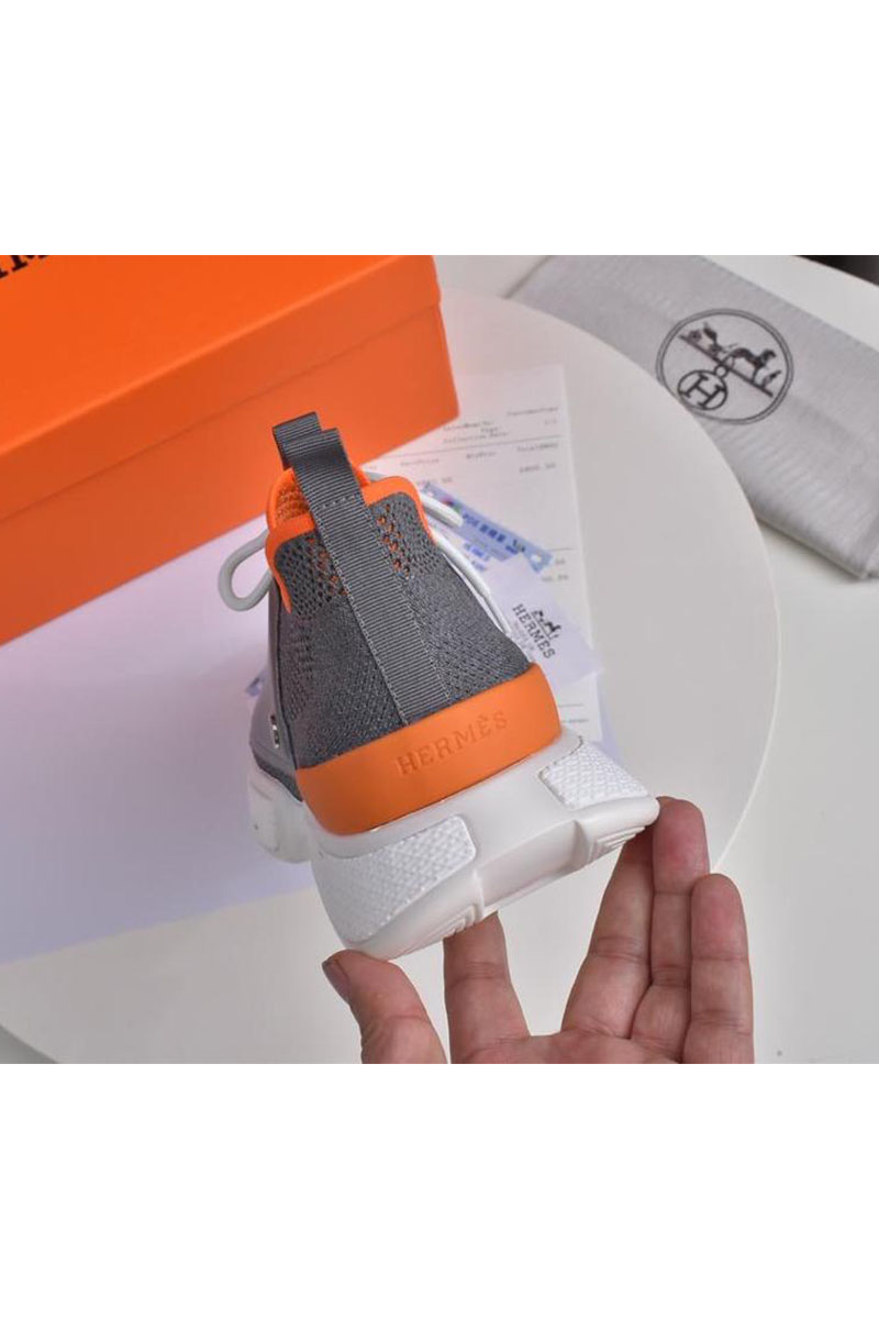 Hermes Мужские текстильные кроссовки Expert - Grey