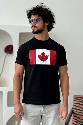 Футболка тёмно-синего цвета Flag of Canada