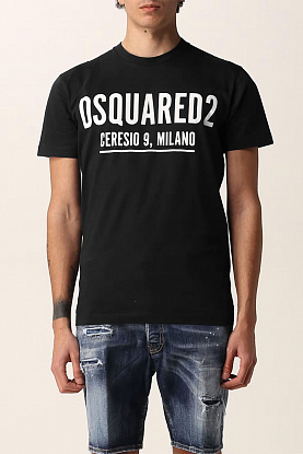 Мужская чёрная футболка Ceresio 9