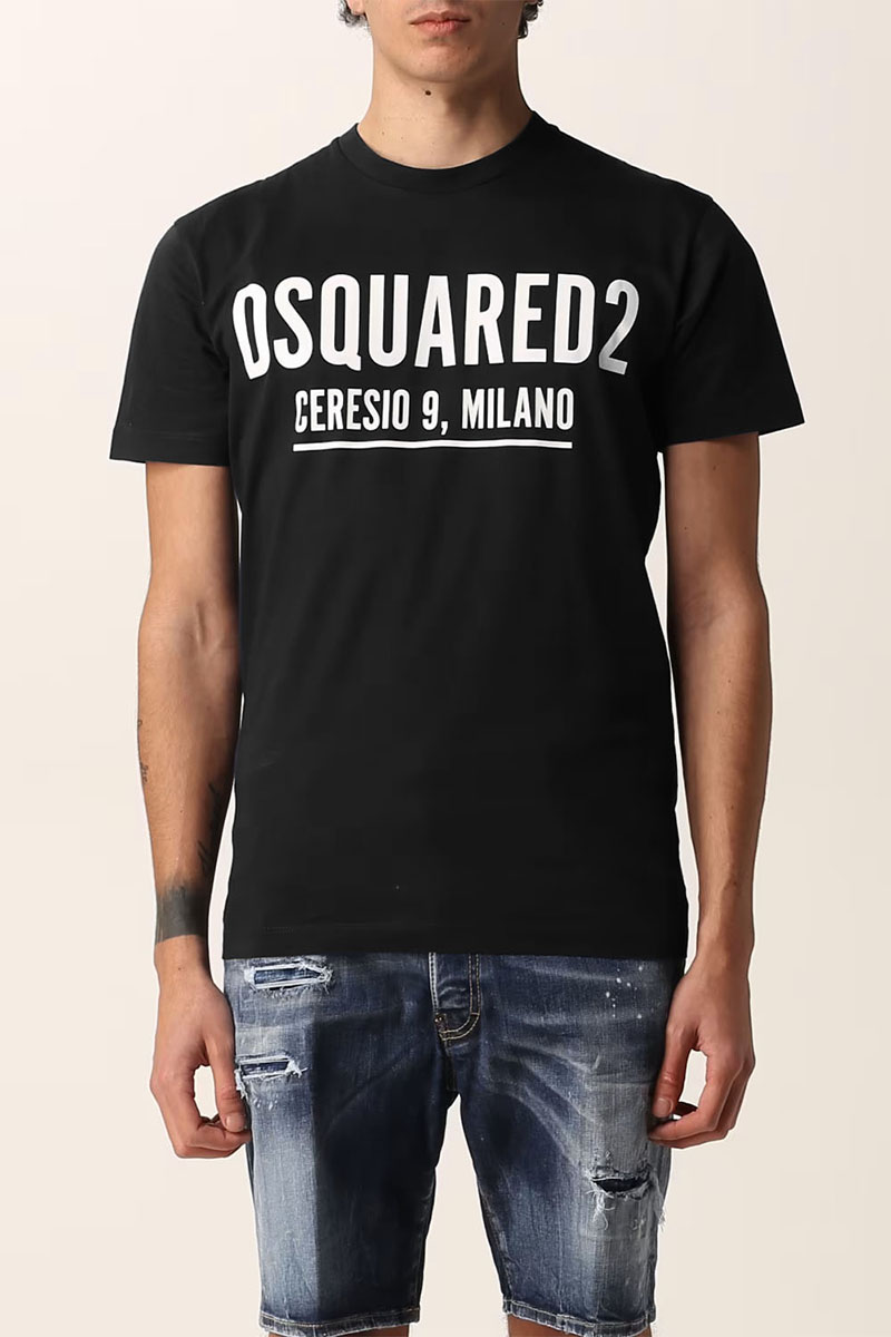 Dsquared2 Мужская чёрная футболка Ceresio 9