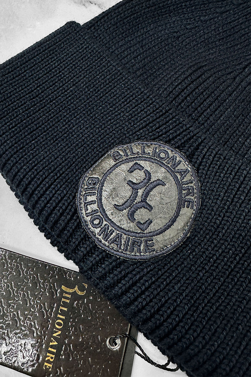 Billionaire Мужская тёмно-синяя шапка logo-patch