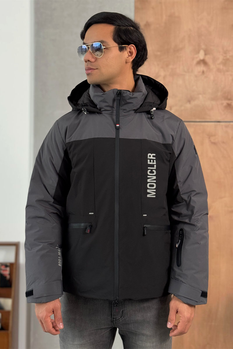 Moncler Пуховик Grenoble Fussen Ski - Black / Grey 