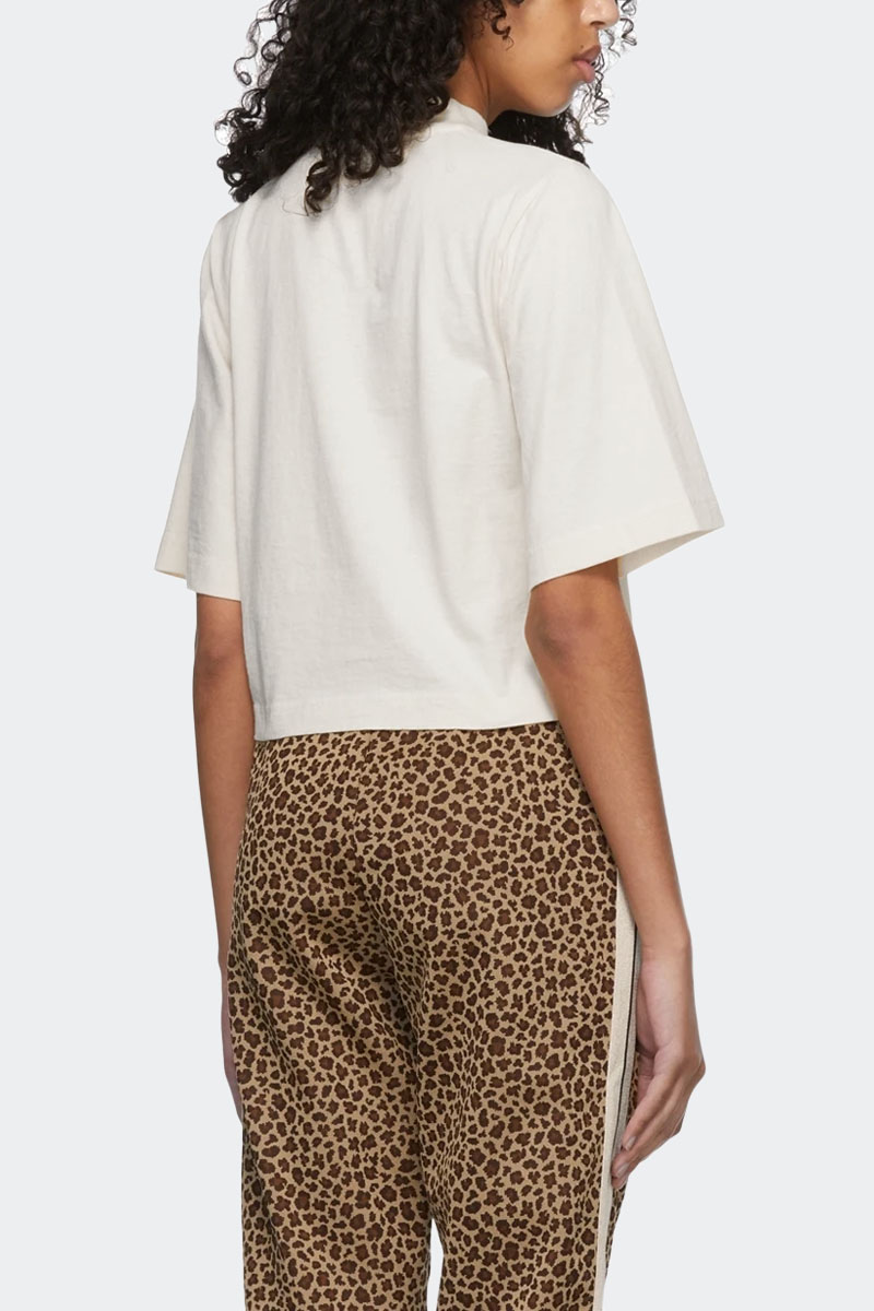 Palm Angels Белая оверсайз футболка Leopard Bear