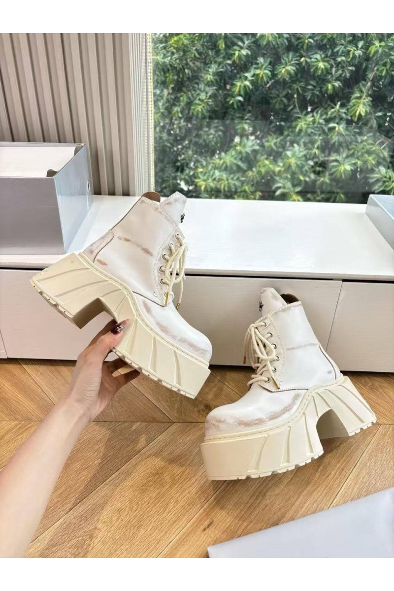 Designer Clothing Женские кожаные ботинки на платформе SMFK premium