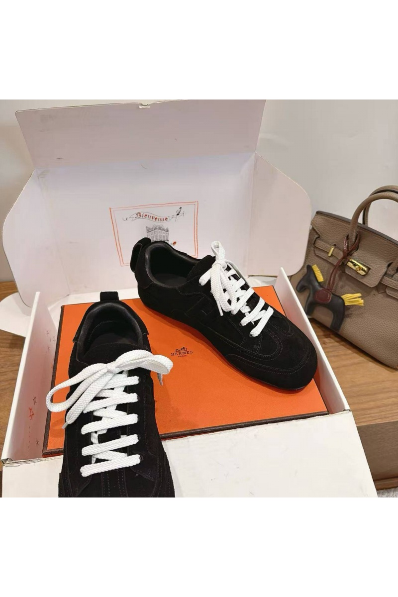 Hermes Женские замшевые кроссовки Master Tenis Master premium