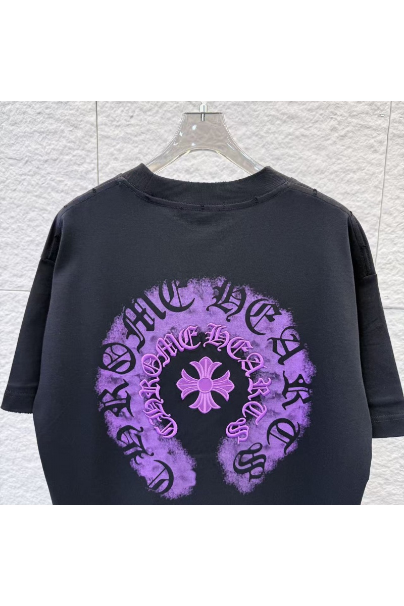 Chrome Hearts Чёрная оверсайз футболка premium