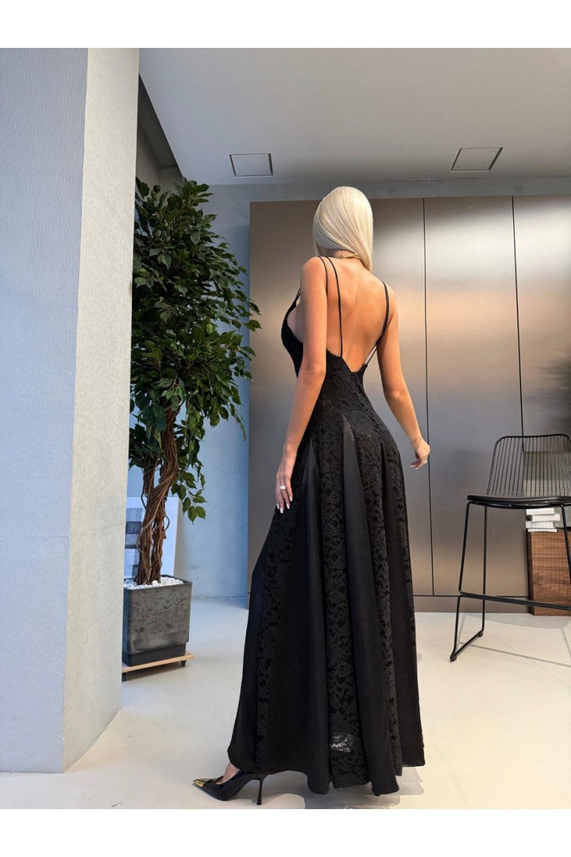 Schiaparelli Женское чёрное платье на бретельках premium