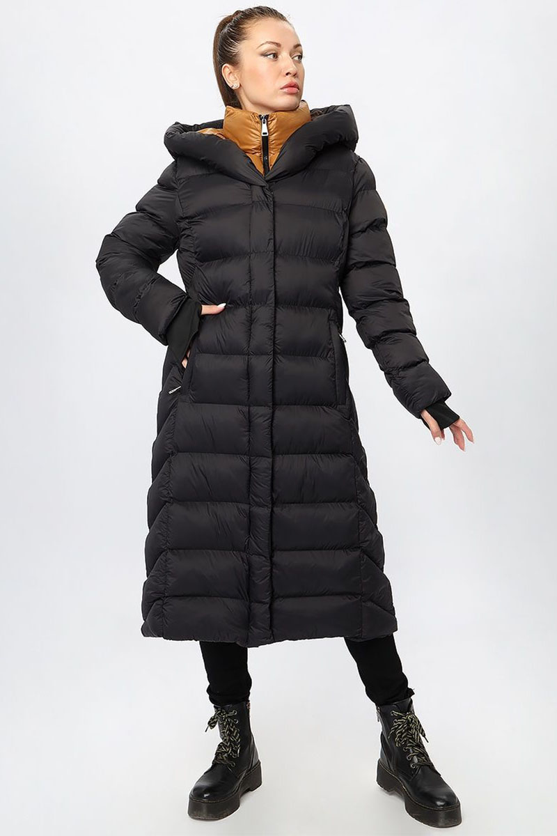 Moncler Женская удлинённая чёрная куртка