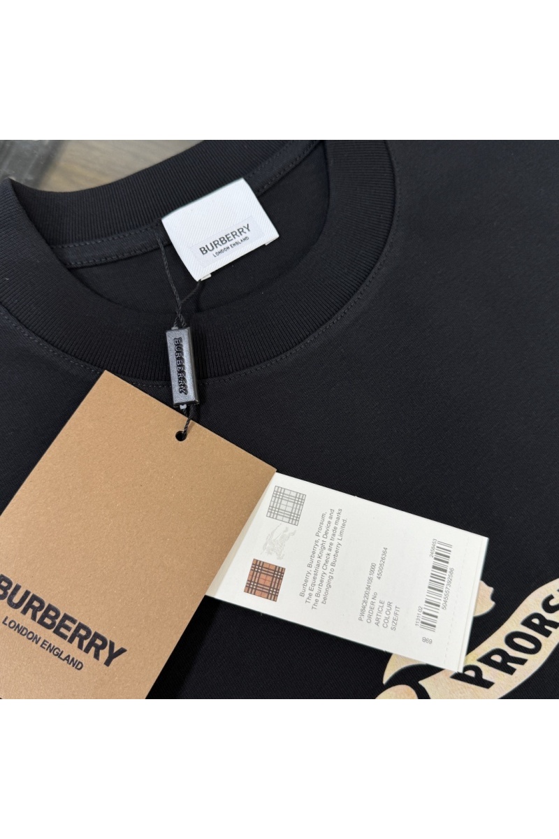 Burberry Мужская чёрная футболка premium 