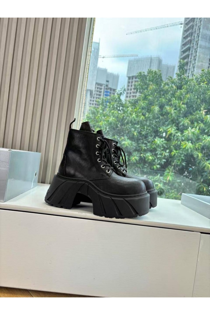 Designer Clothing Женские кожаные ботинки на платформе SMFK premium