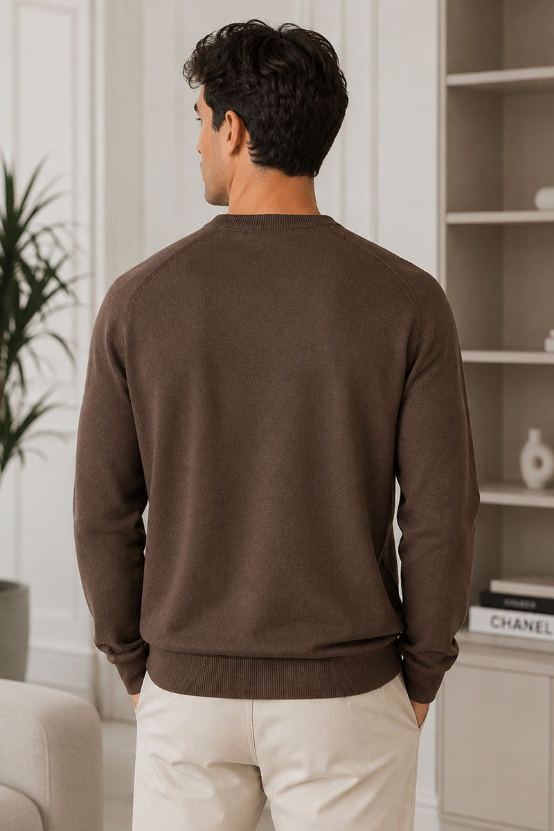 Tommy Hilfiger Мужской джемпер logo-embroidered - Brown