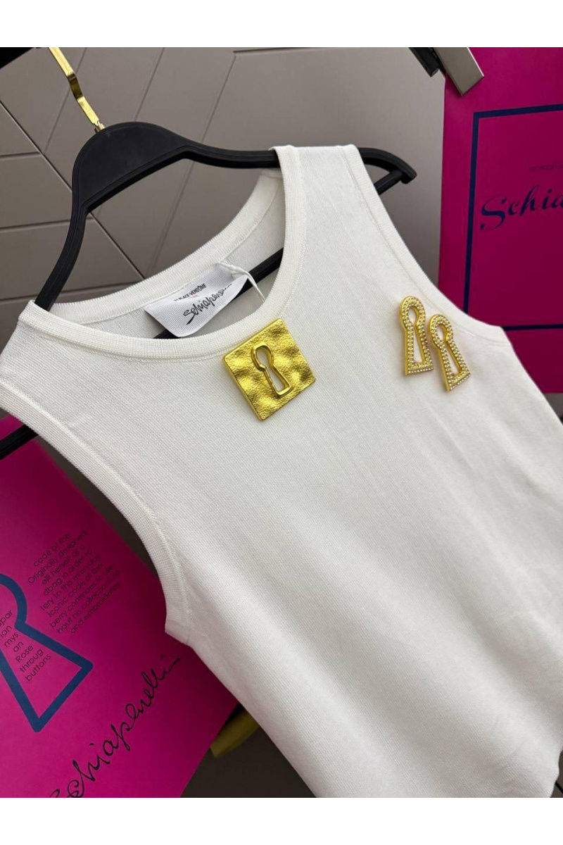 Schiaparelli Женская белая майка premium