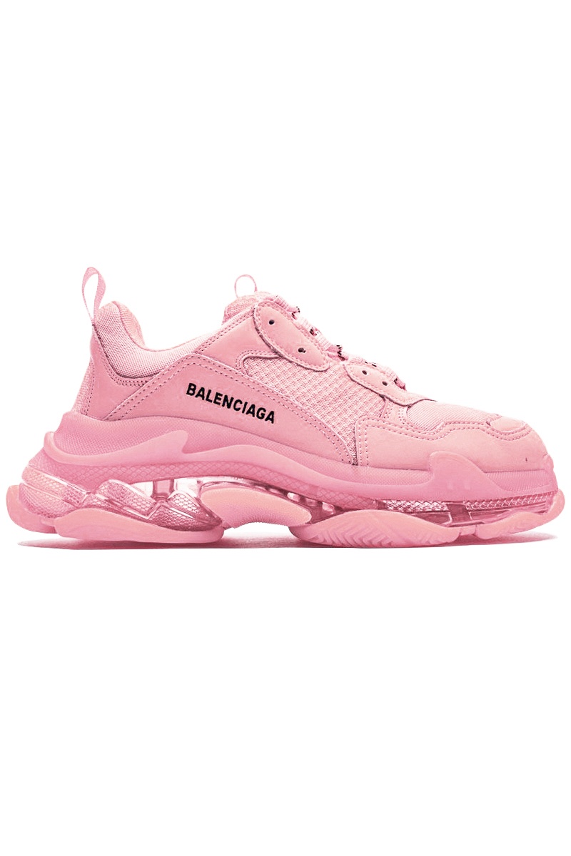 Balenciaga triple s store clear sole pink