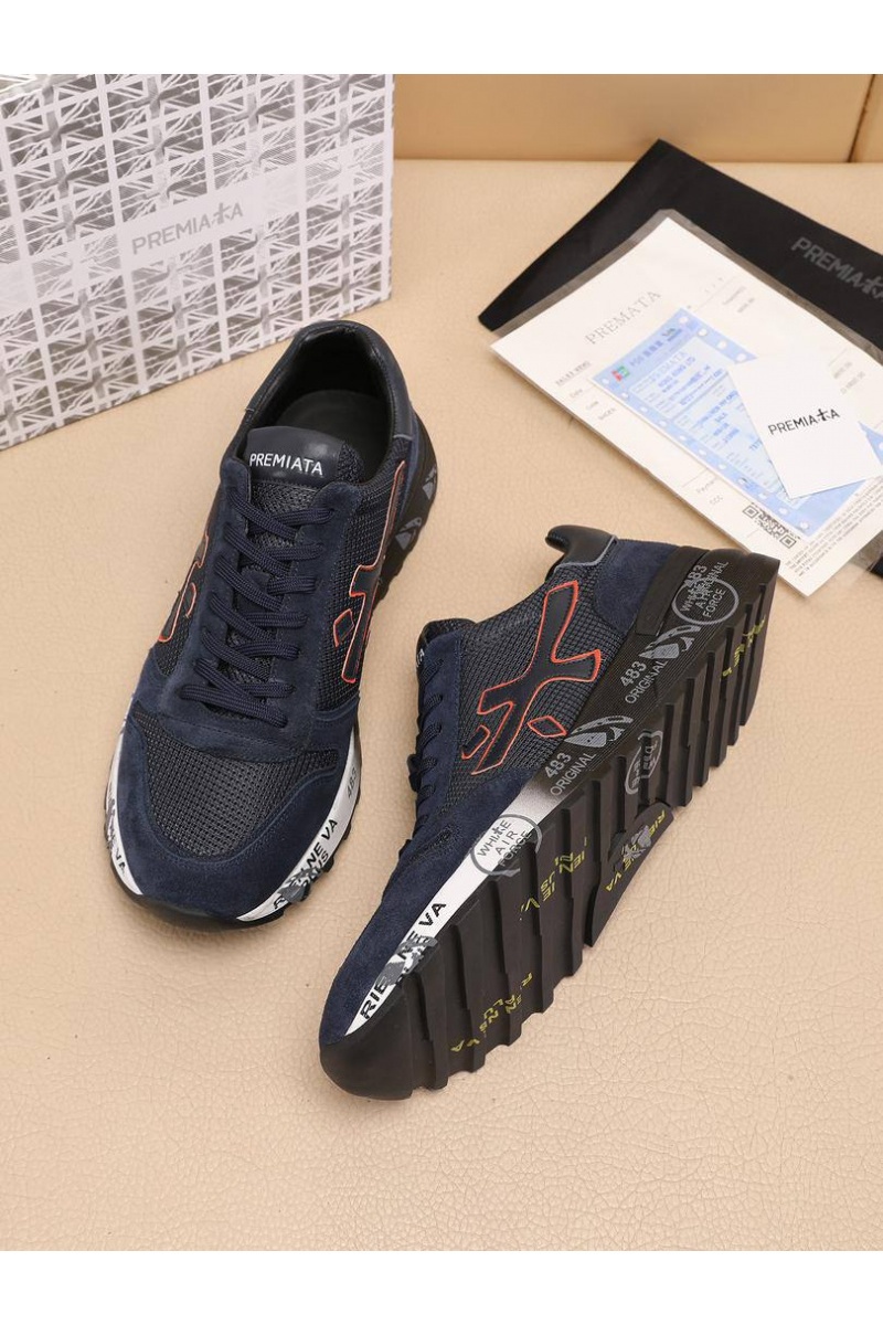 Premiata Комбинированные кроссовки Mick - Navy