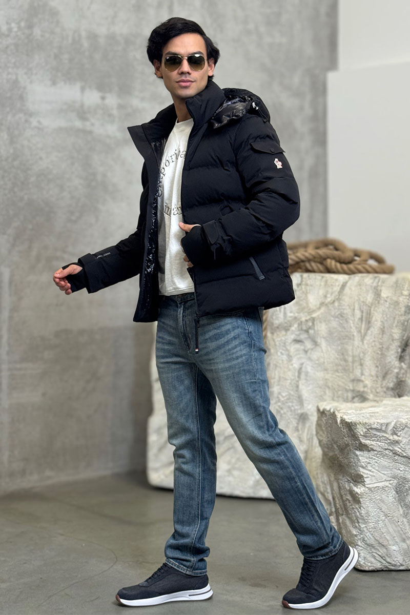Moncler Мужской чёрный пуховик Grenoble Montgetech
