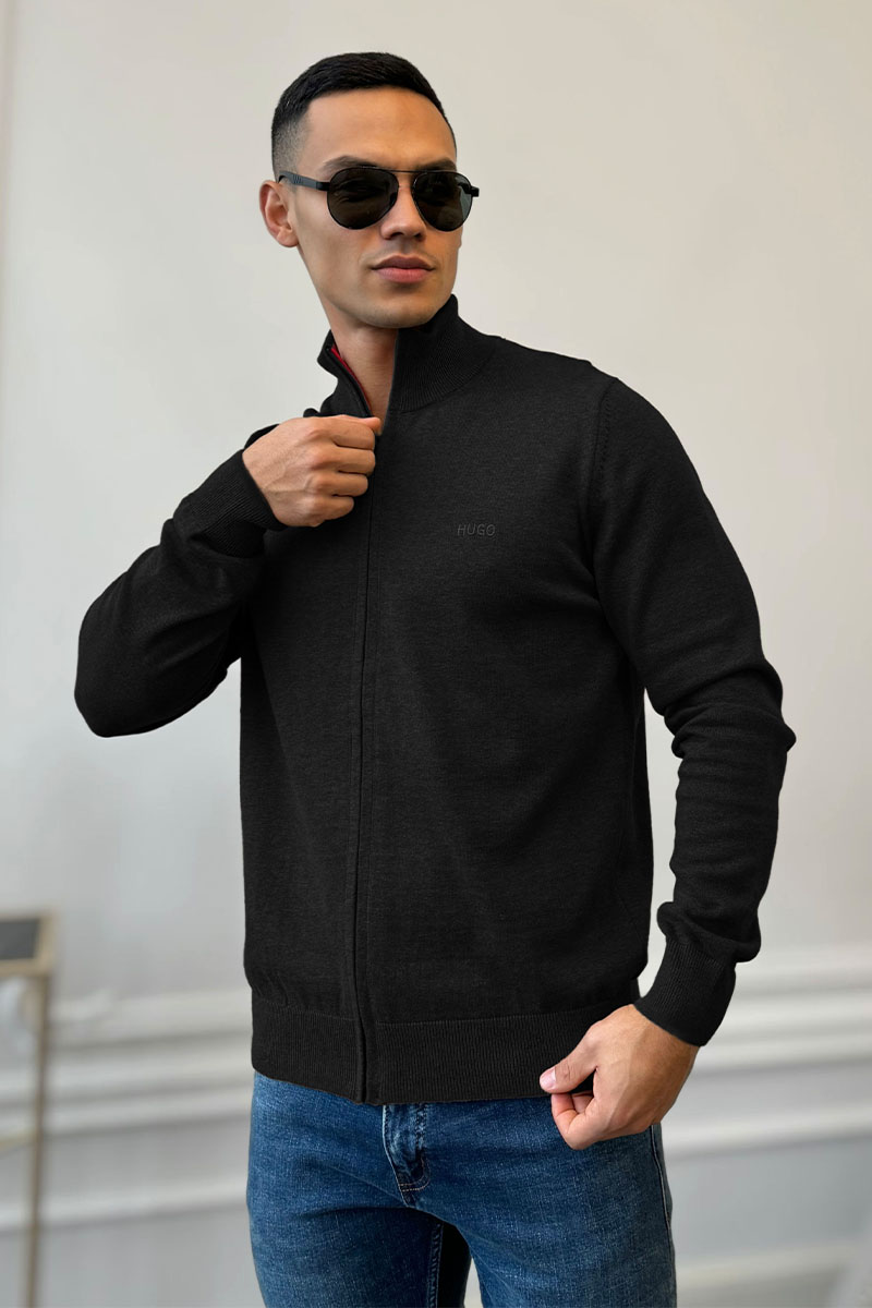 Hugо Воss Мужская кофта zip-up - Black