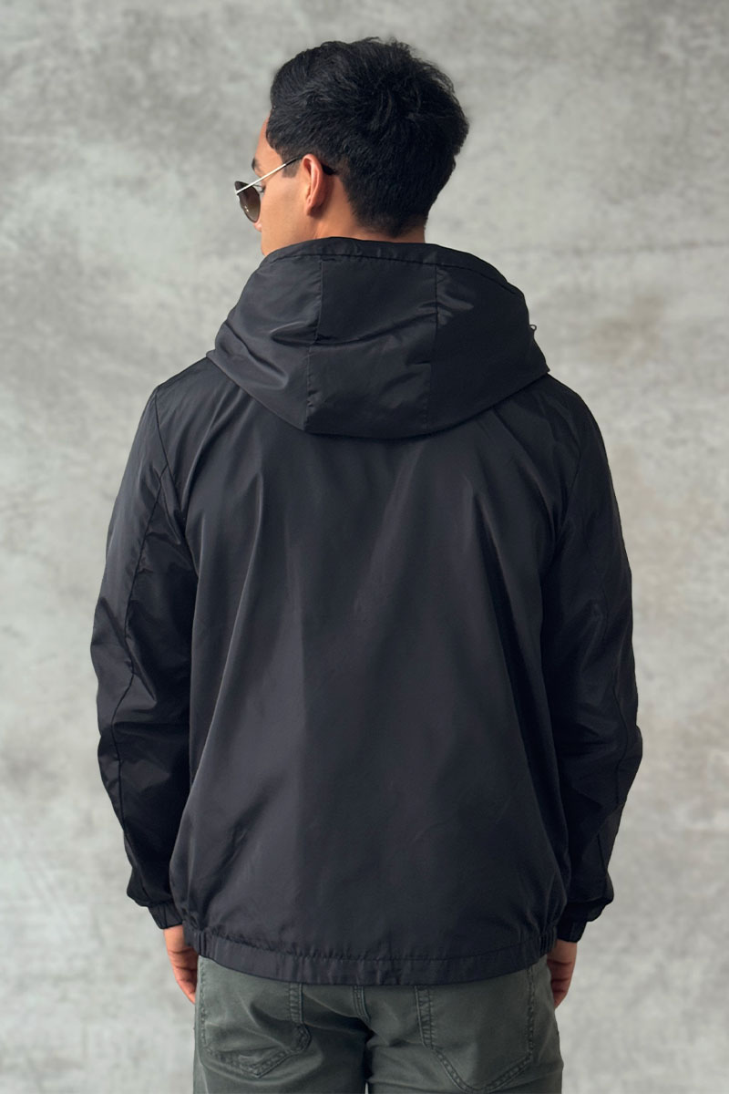 Moncler Чёрная ветровка logo-patch