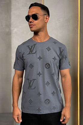 Серая мужская футболка Monogram All-over