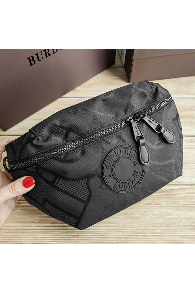 Burberry Текстильная сумка на пояс Jacquard Sonny Bum Monogram 28x14 см