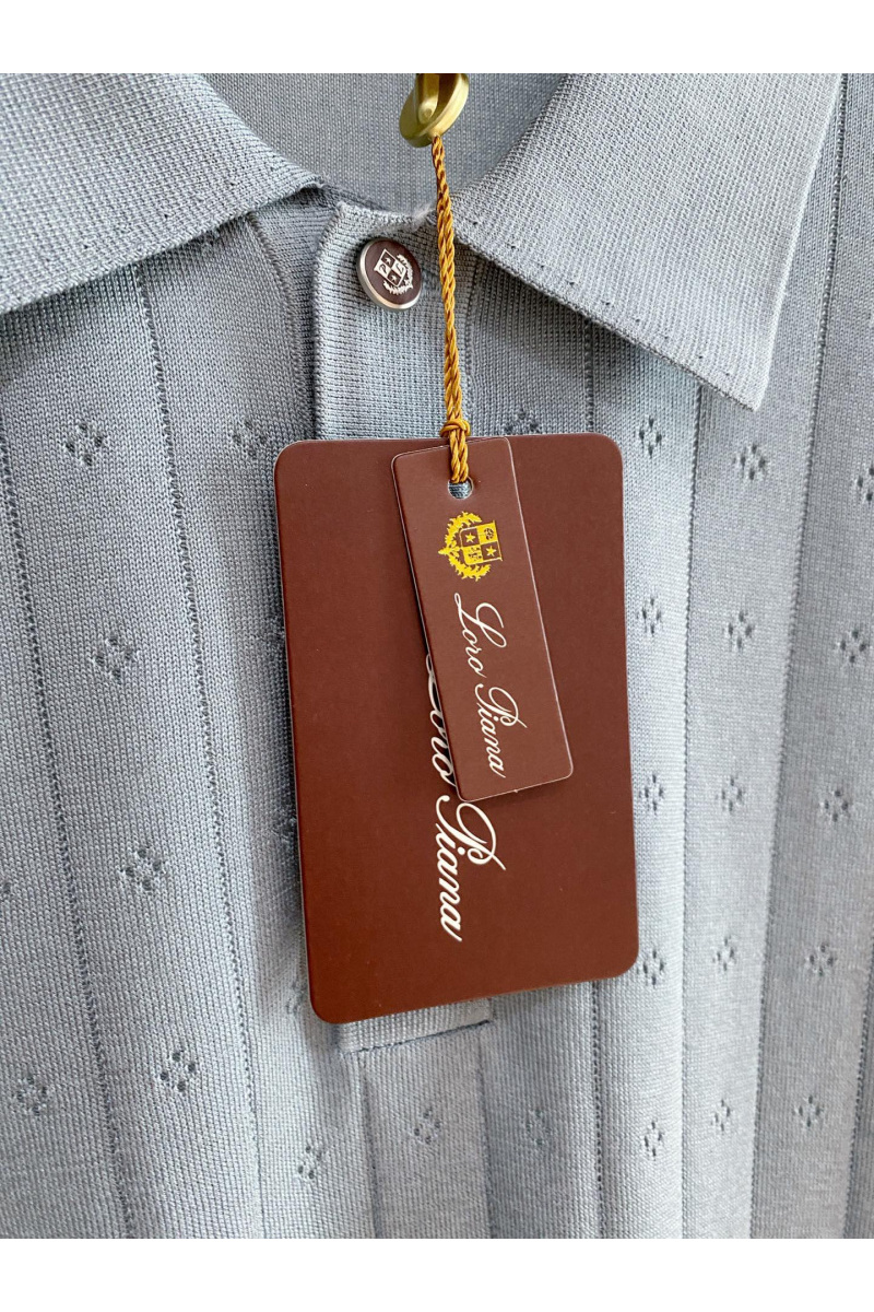 Loro Piana Мужское синее поло premium