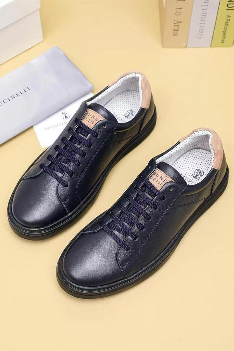 Designer Кожаные кроссовки синего цвета