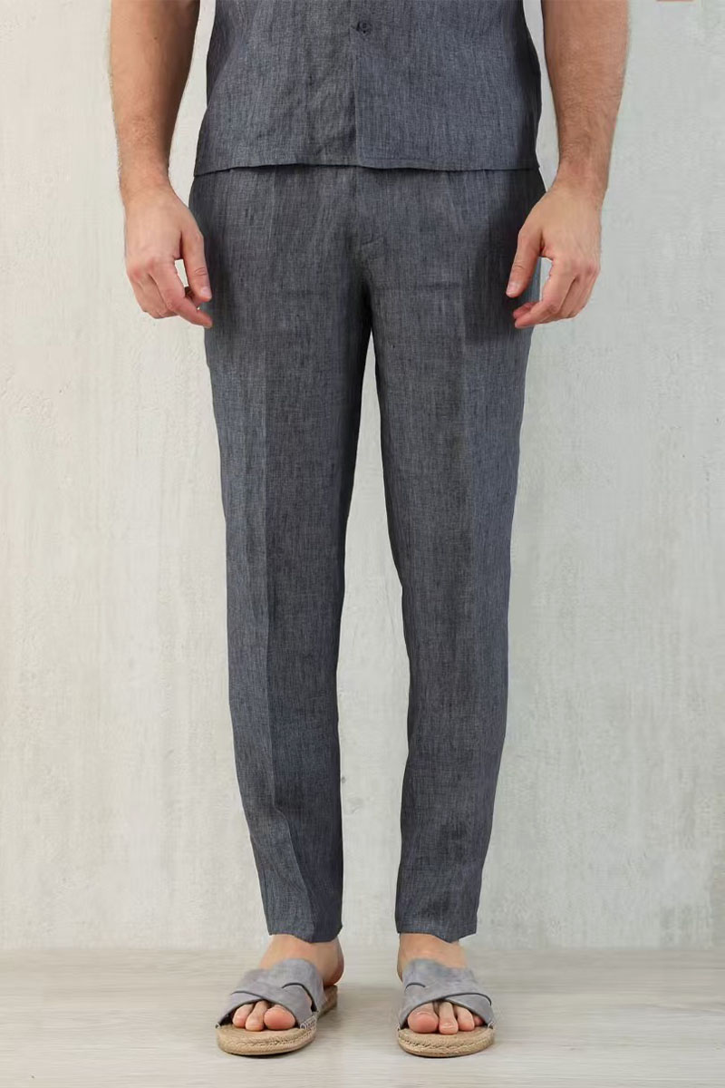 Designer Льняные брюки Premium - Grey