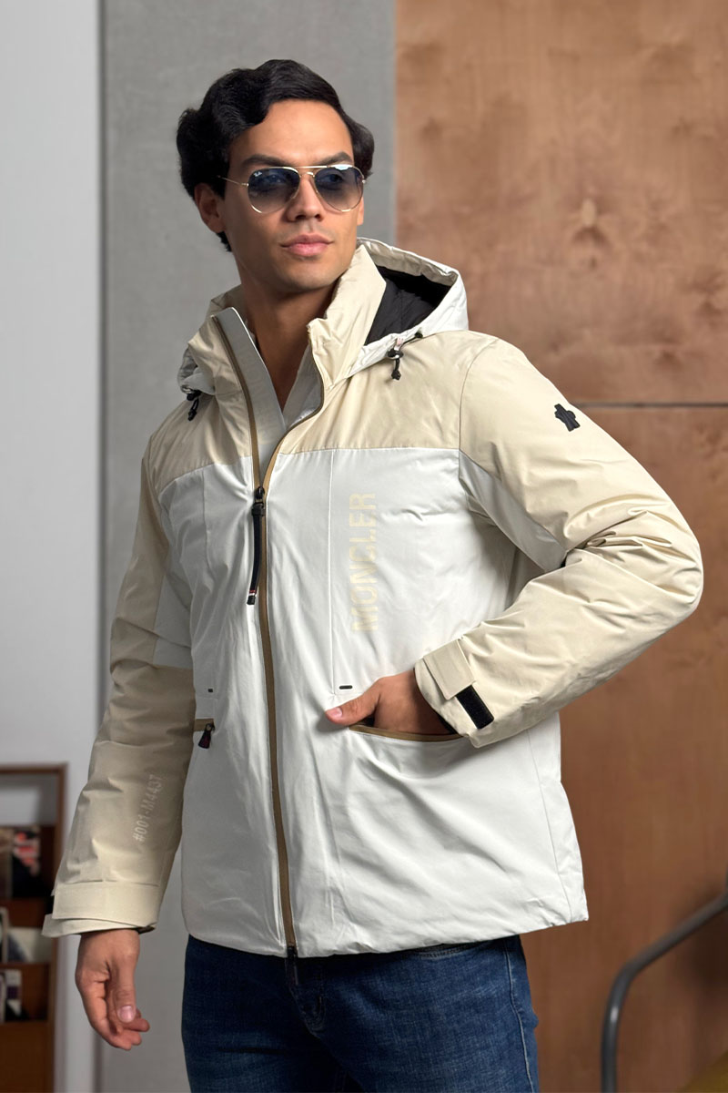 Moncler Пуховик Grenoble Fussen Ski - White / Beige 