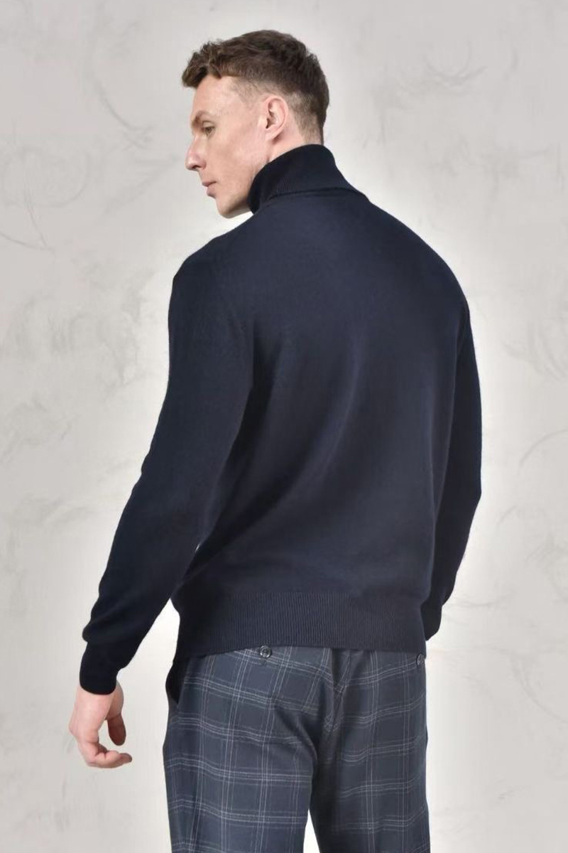 Loro Piana Мужская водолазка Premium - Black Blue
