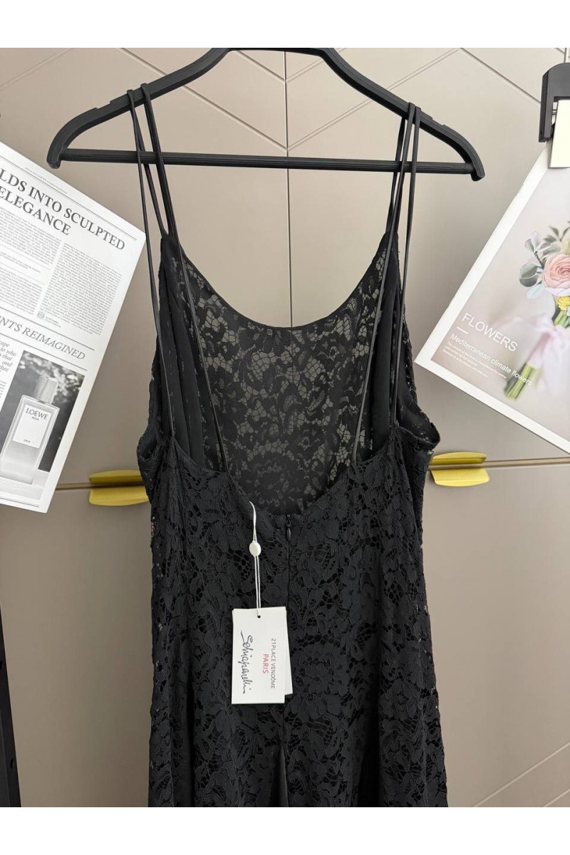 Schiaparelli Женское чёрное платье на бретельках premium