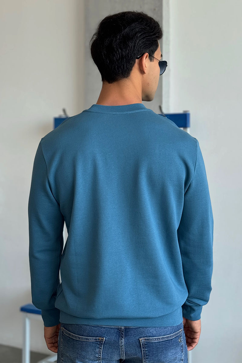 Moncler Свитшот голубого цвета logo-patch