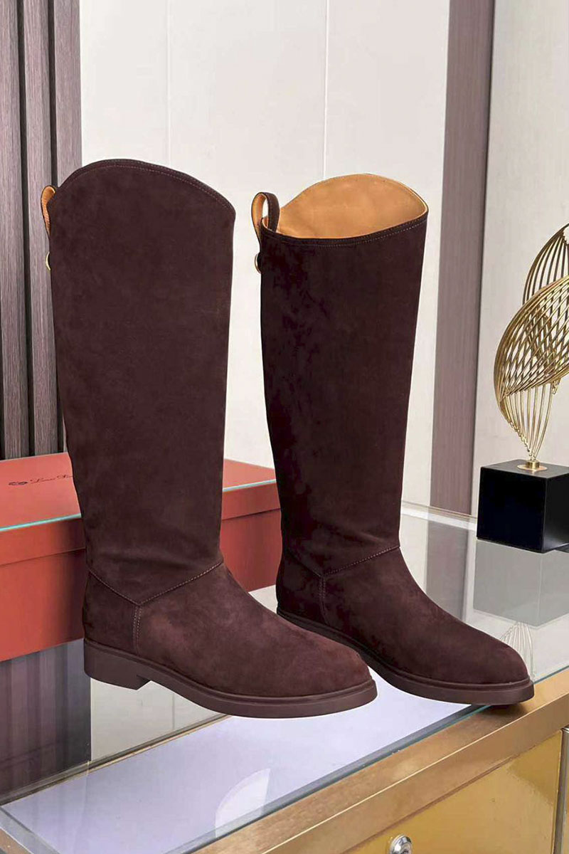 Loro Piana Женские замшевые сапоги 
