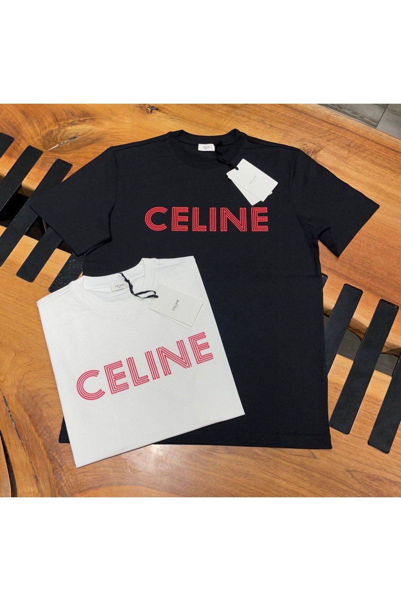 Celine Мужская чёрная футболка logo-print