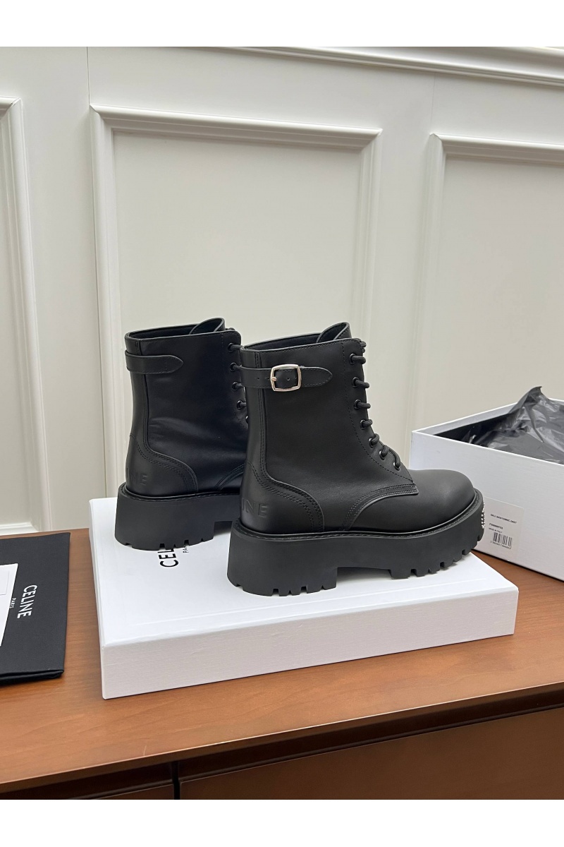 Celine Женские кожаные ботинки premium