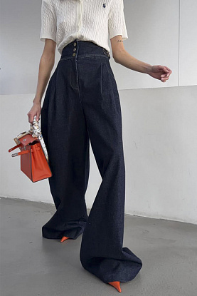 Женские синие джинсы premium