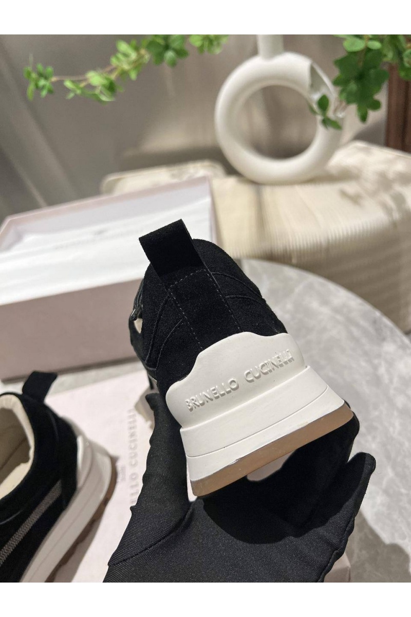 Designer Женские замшевые кроссовки Monili Premium - Black
