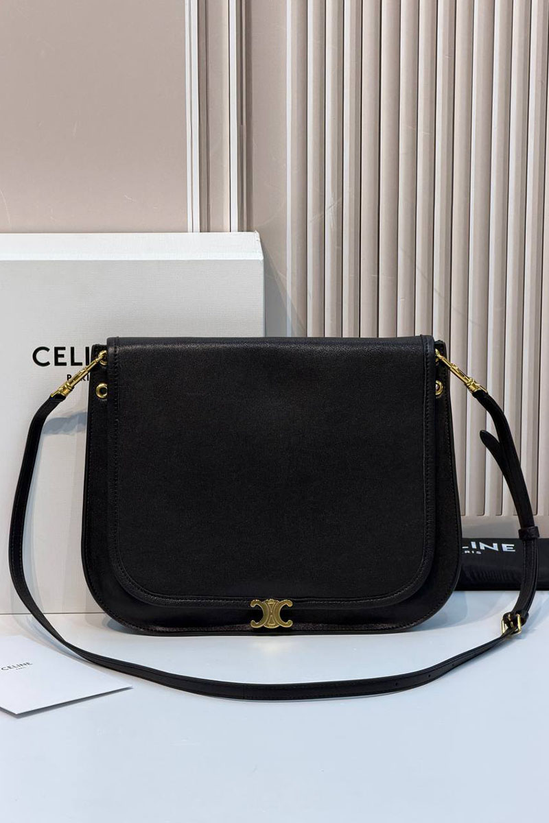 Celine Кожаная сумка Soft Triomphe Besace premium 34x25x13 см